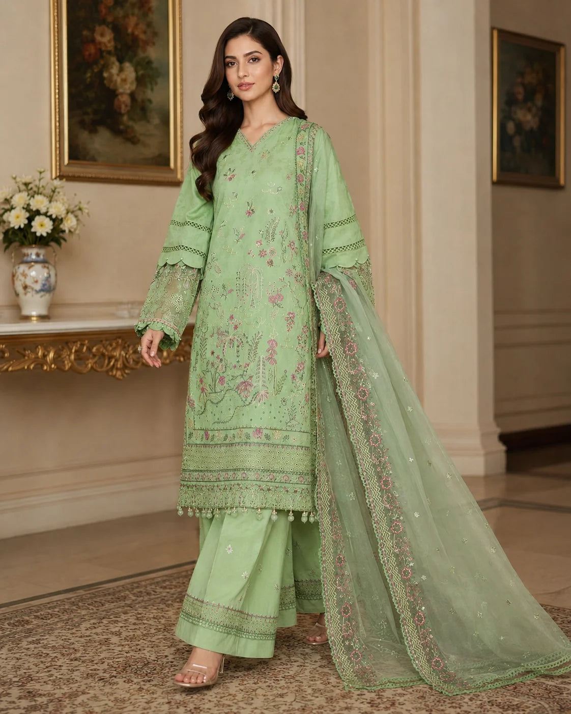 Premium Heavy Embroidered Ladies Suit