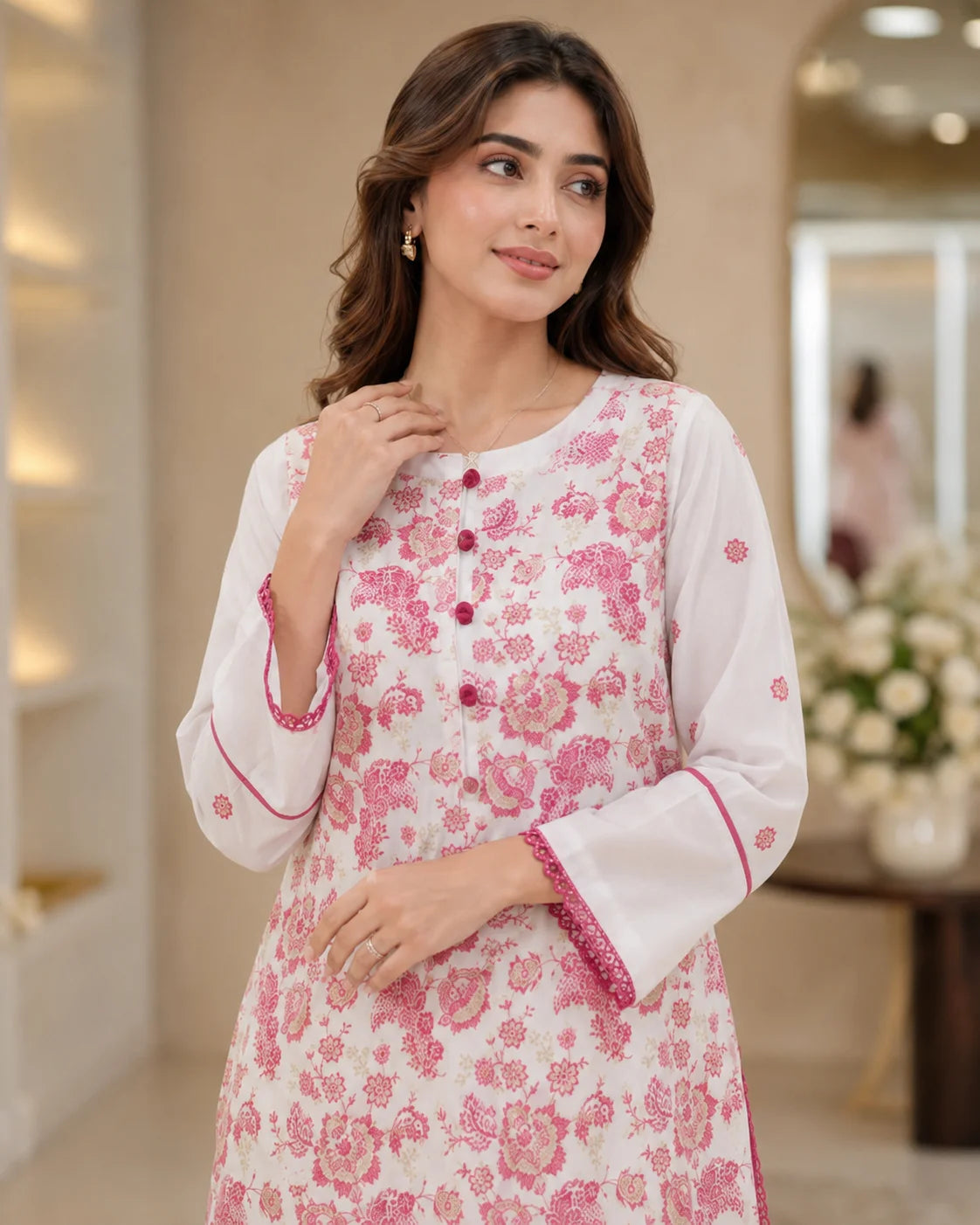 Traditional Block Print Style 2-Piece