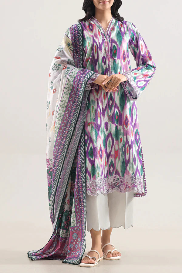 Premium Printed Lawn - Mystic Bloom (3-Piece)