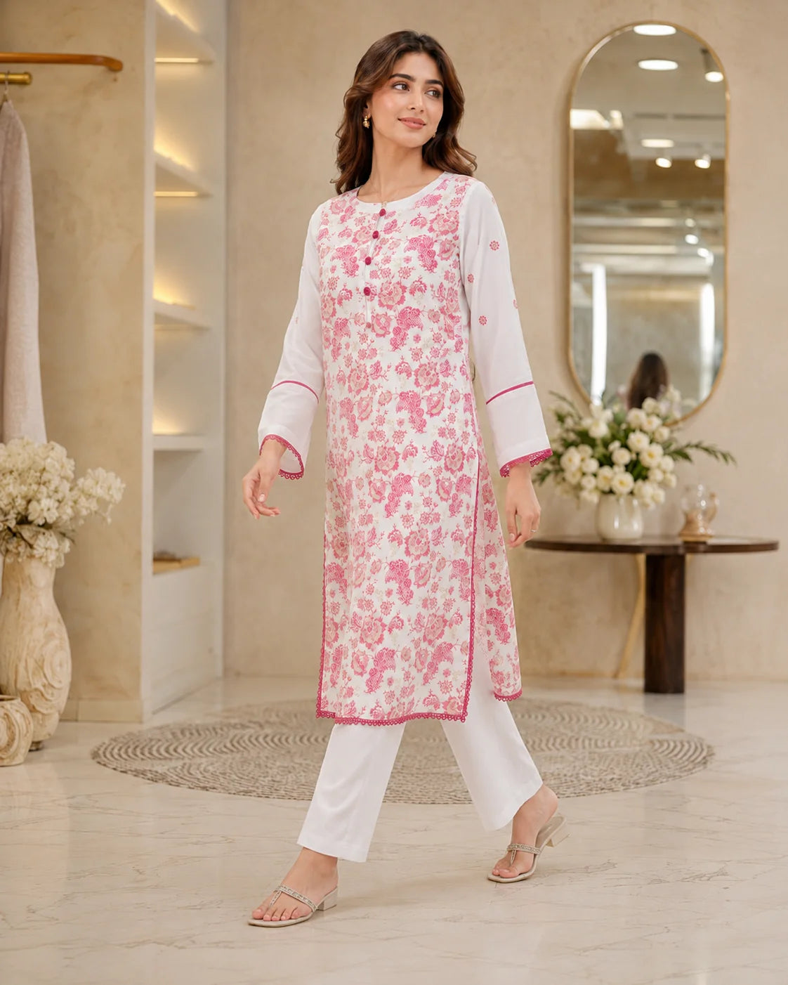 Traditional Block Print Style 2-Piece