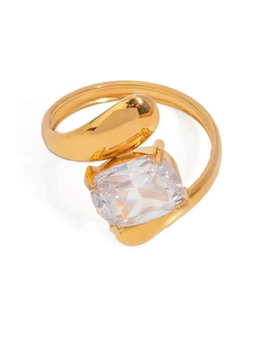 Minimalist Geometric Chevron V-Ring