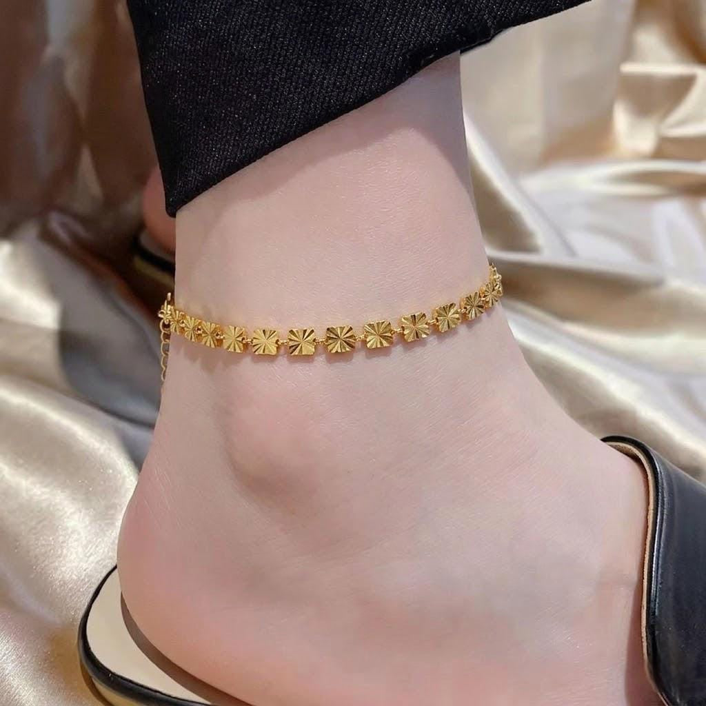 Luxury 18K Gold Plated Sleek Anklet