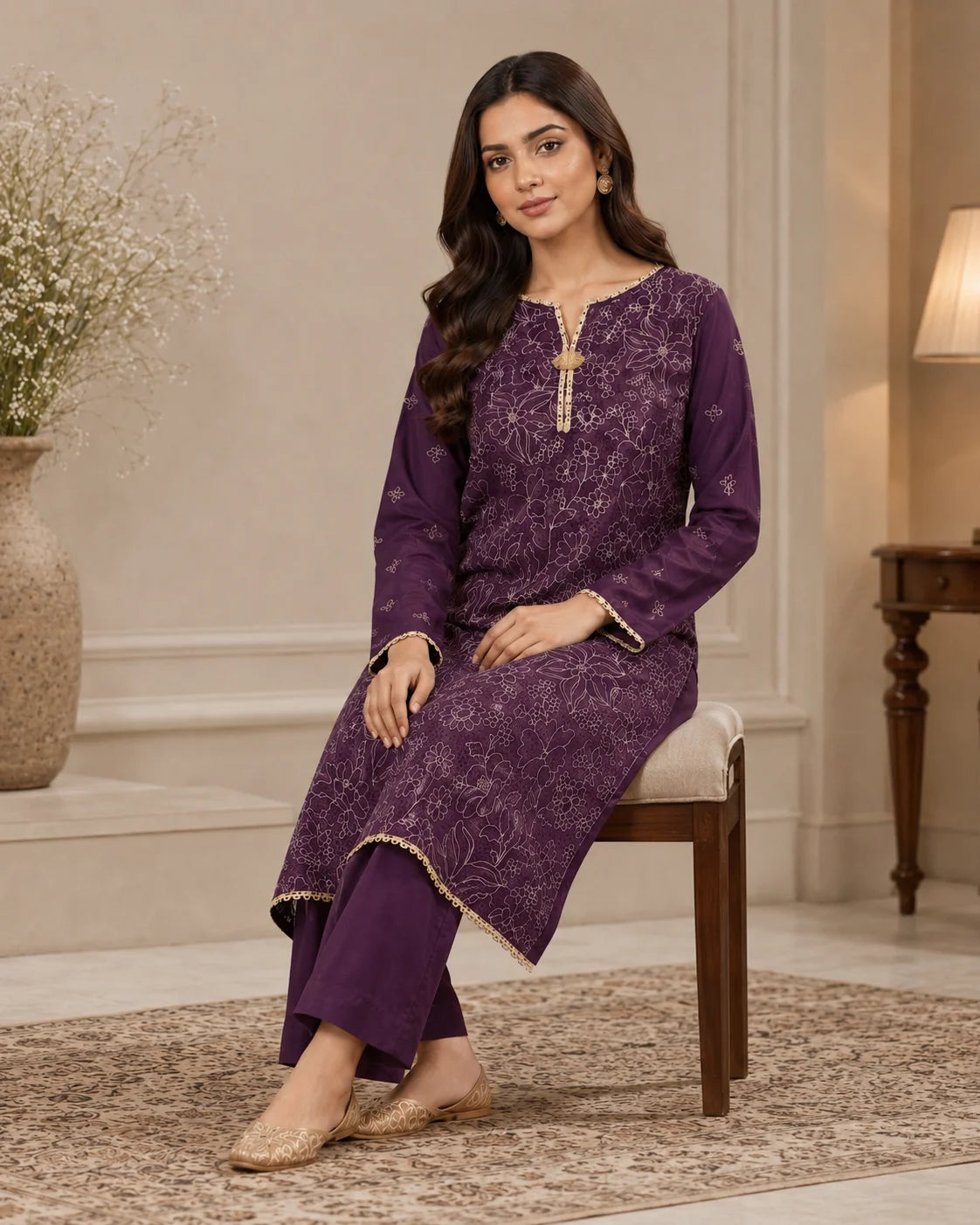 Royal Motif Classic Cotton 2-Piece