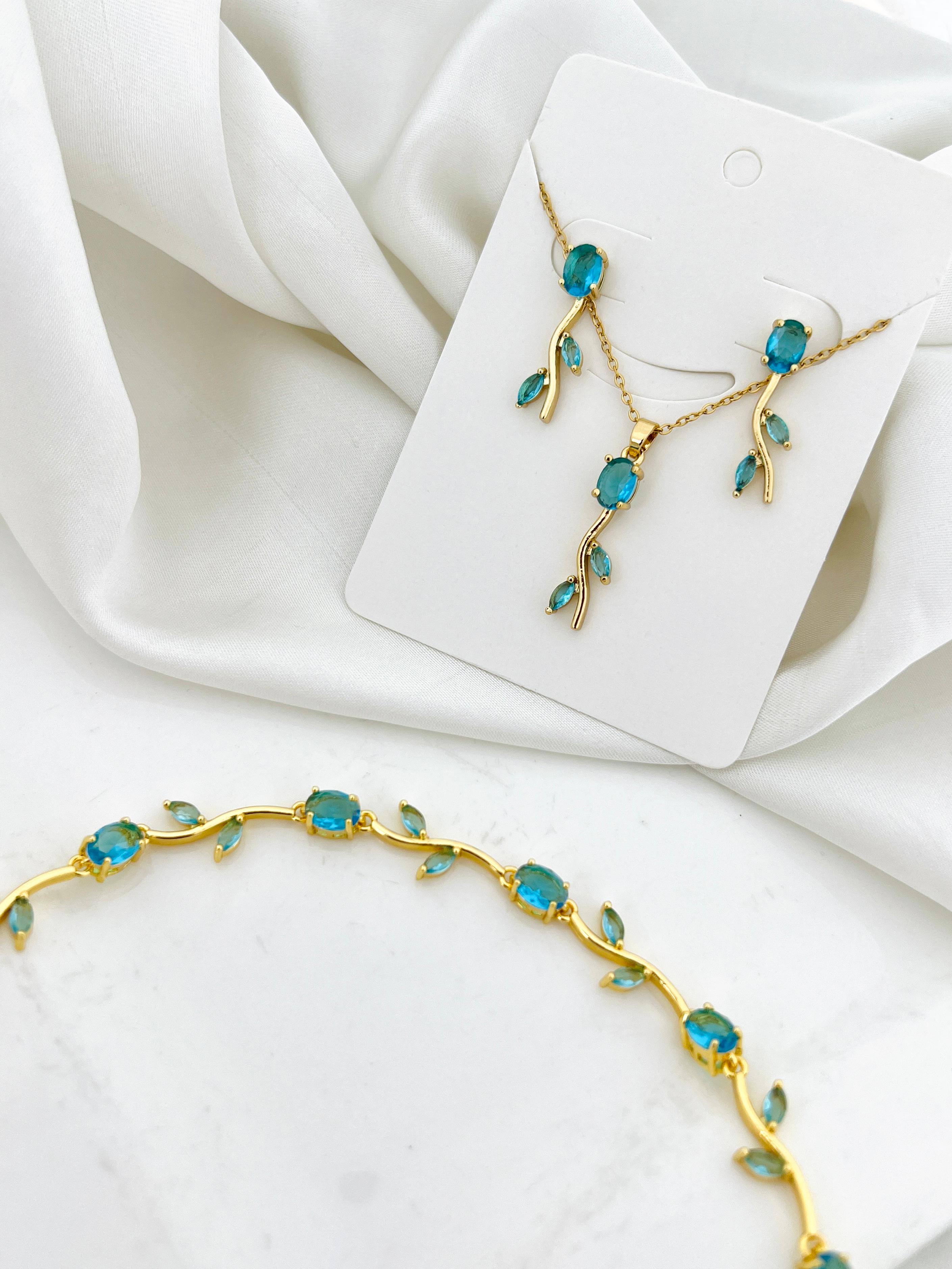 Botanical Grace Tulip Vine Jewelry Set