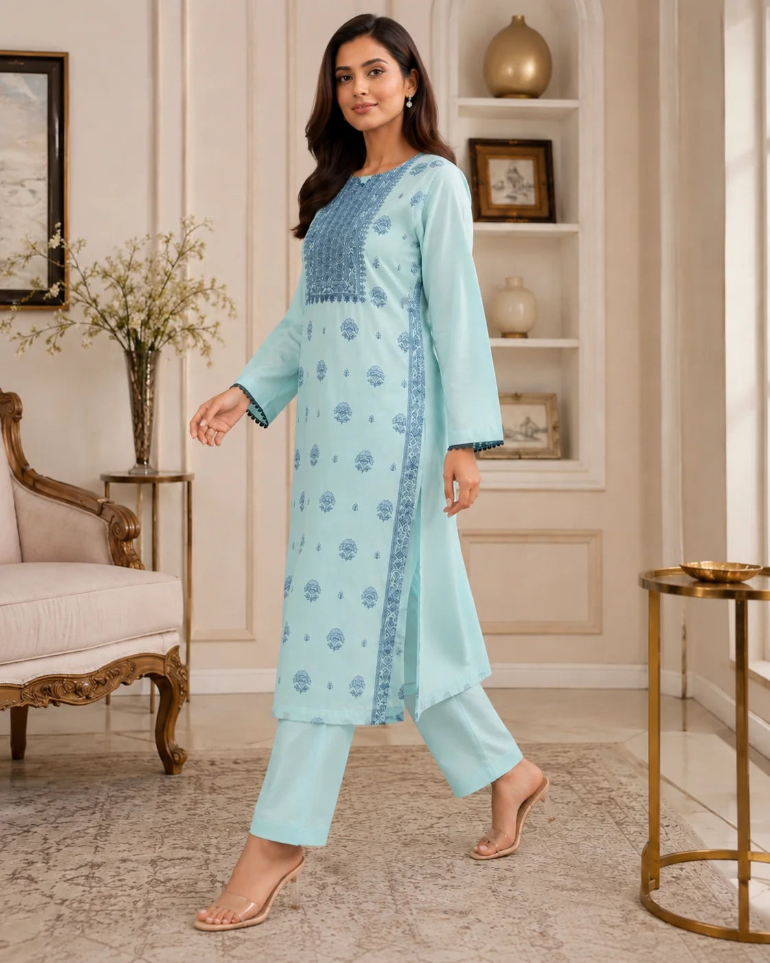 Contemporary Geometric Border 2-Piece Set