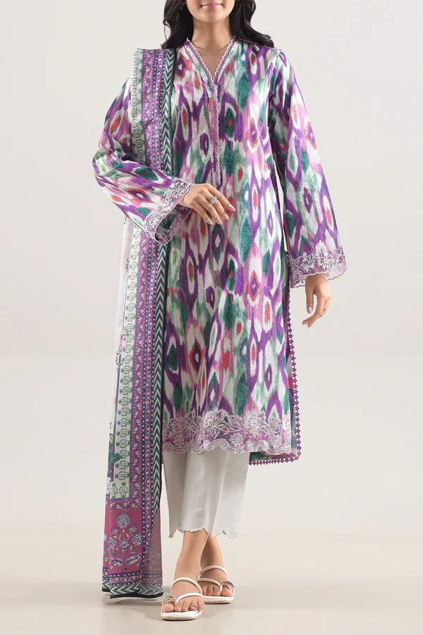 Premium Printed Lawn - Mystic Bloom (3-Piece)