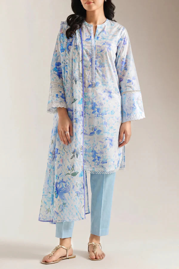 Printed Lawn Suit - Pastel Grace (3-Piece)