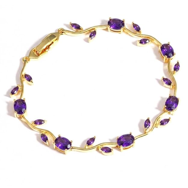 Tulip Bracelet for Women Stylish | Gold Plated Crystal Floral Jewellery