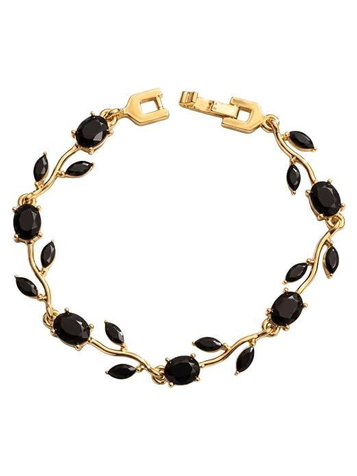 Tulip Bracelet for Women | Gold Plated Floral Bracelet for Girls | Adjustable Anti Tarnish Stainless Steel Chain | Stylish Lightweight Gift Jewellery