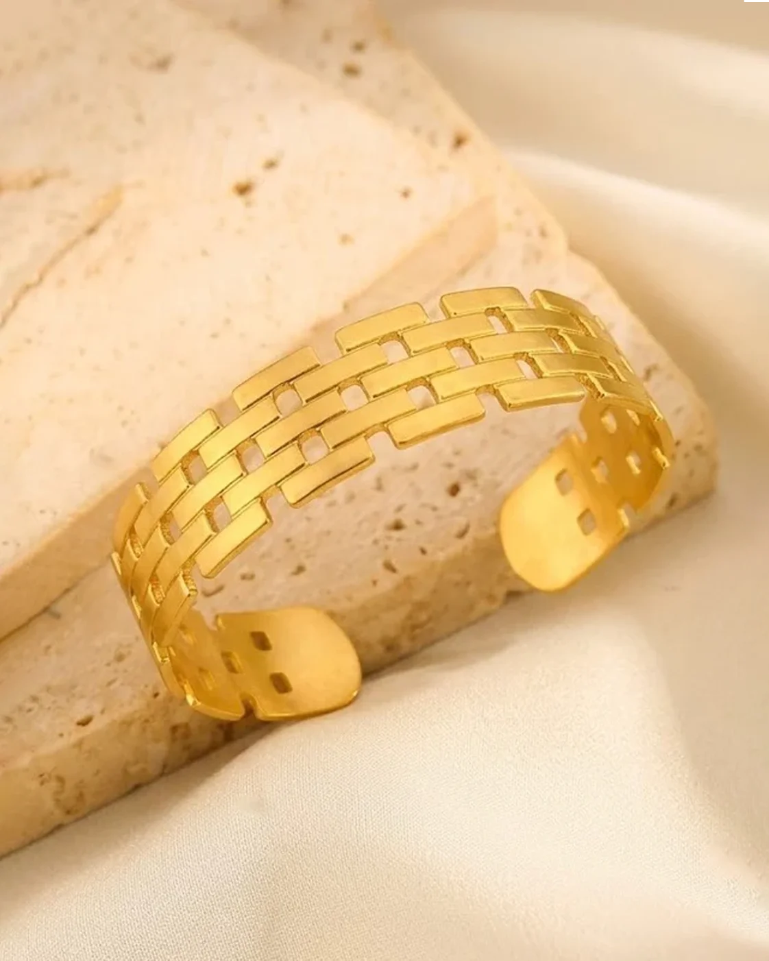 Eternal Connected Dual Tone Gold Handcuff