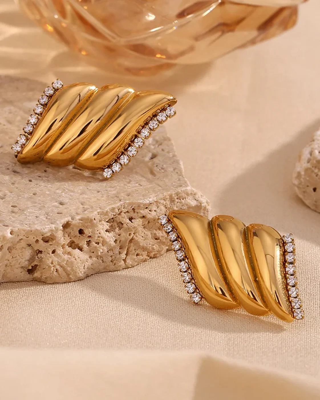 Sleek Celestial Crescent Earrings