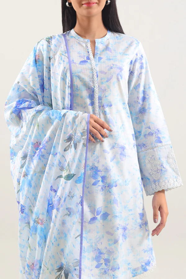 Printed Lawn Suit - Pastel Grace (3-Piece)