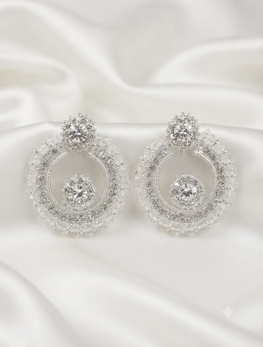 Elegant Sparkle | Statement Earrings