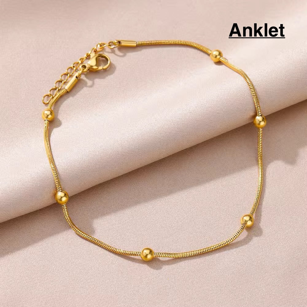 Romantic Interlocking Love Heart Anklet