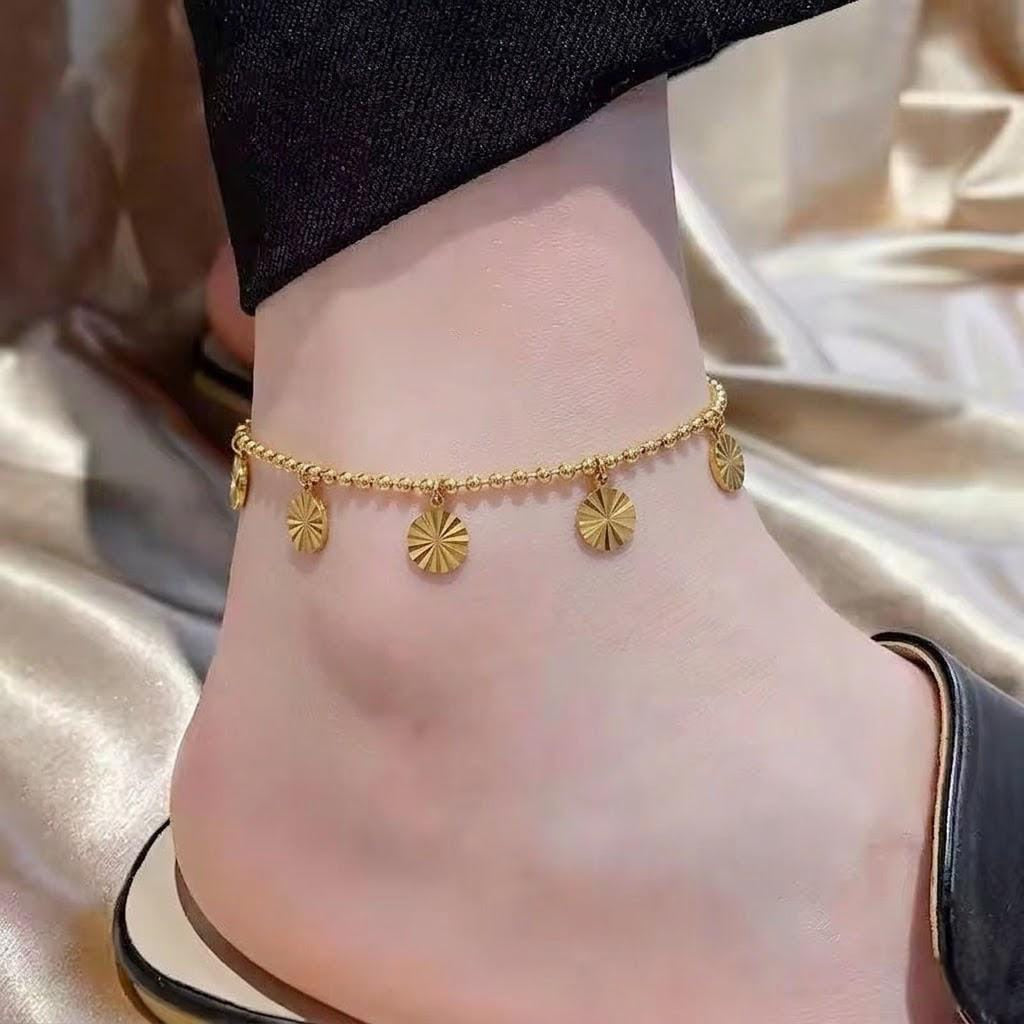 Celestial Starburst Dainty Beaded Anklet