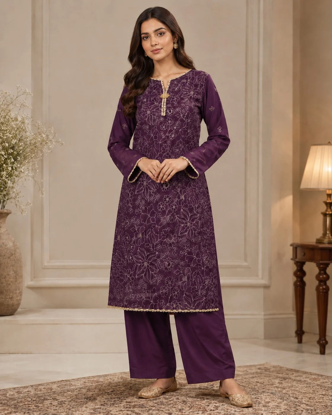 Royal Motif Classic Cotton 2-Piece