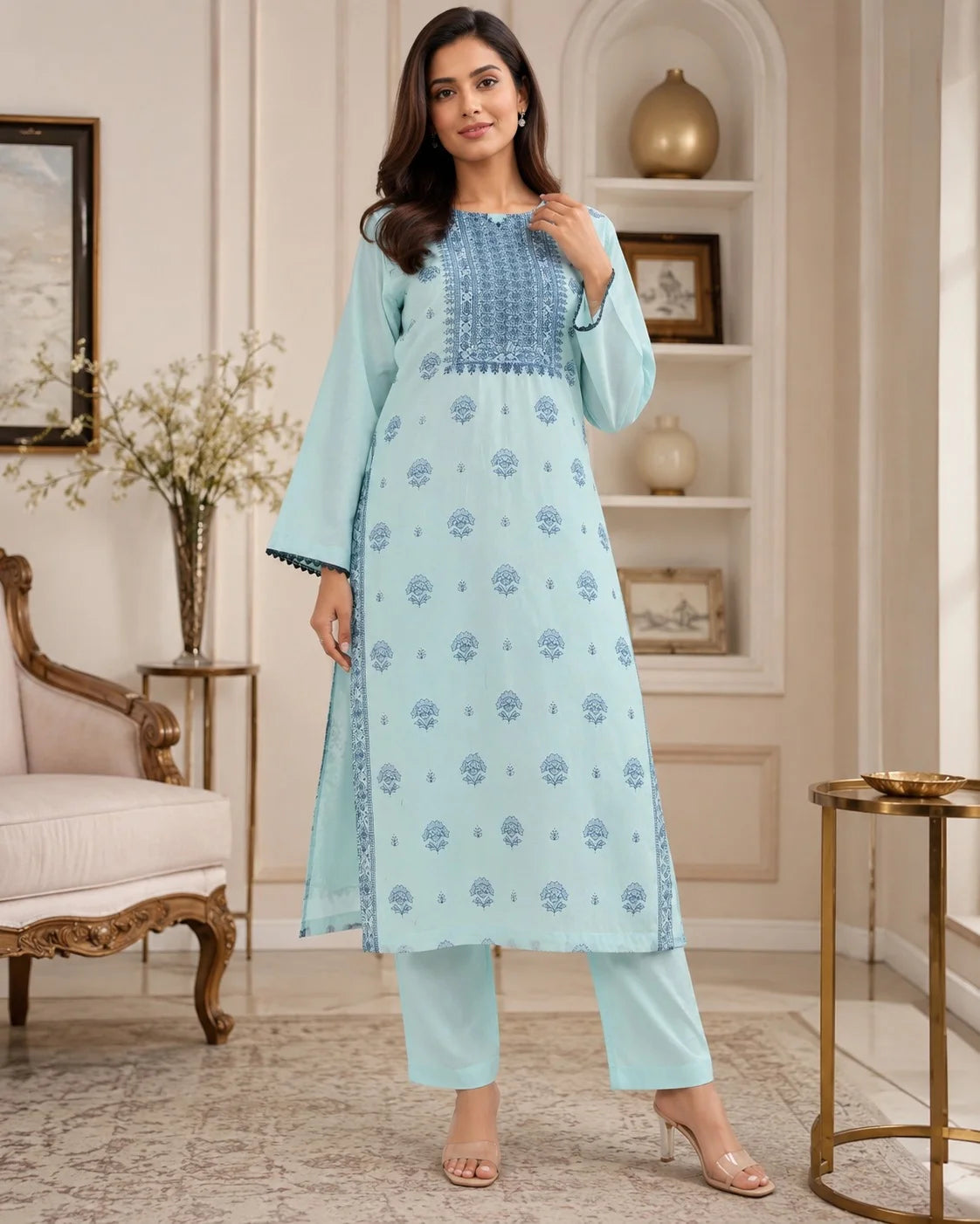 Contemporary Geometric Border 2-Piece Set
