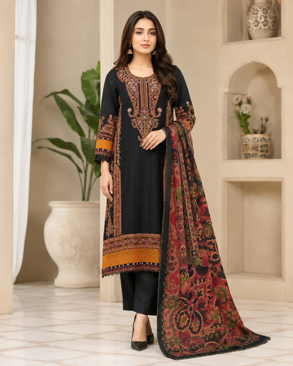 Luxury Statement Embroidered Attire